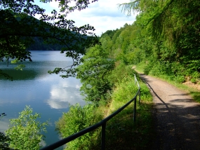 Wanderweg am Edersee in der Banfe